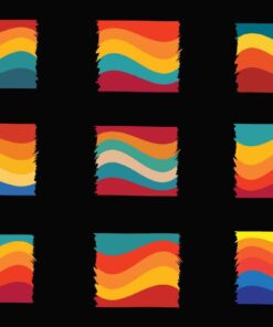 Vintage Retro Sunset 70s 80s Old Color